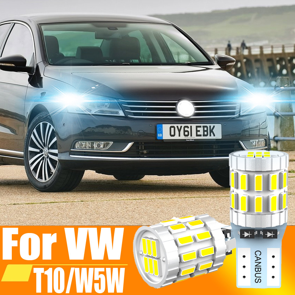 2x T10 W5W Led Canbus Lampu Izin Lampu Parkir Bohlam Interior Mobil untuk VW Passat B6 CC B7 B8 B5 5