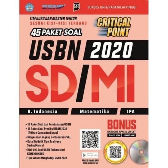 

BEST SELLER ORIGINAL CRITICAL POINT 45 PAKET SOAL USBN 2020 SD/MI