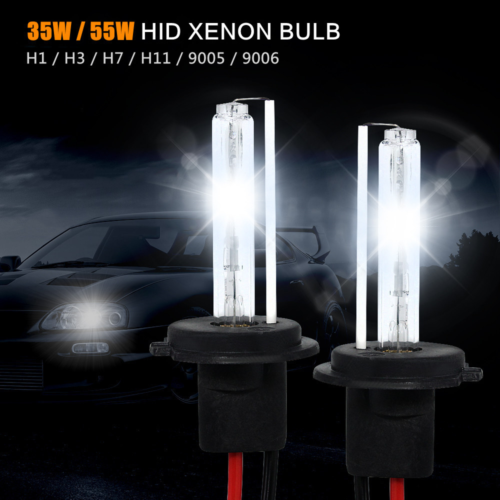 2 Buah Lampu Depan Mobil Bohlam Xenon HID 35W 55W H1 H3 H7 H11 9005 9006 4300K ​​6000K 8000K 12000K 