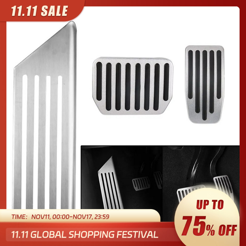 Pedal Kaki Campuran Aluminium untuk Model Tesla 3 Y Pedal Rem Istirahat dengan Penutup Bantalan Kare