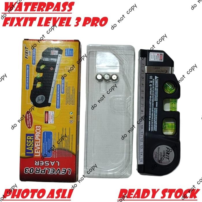 Waterpass Fixit Level Pro 3 Water Pass Meteran Laser Up To 250 Cm