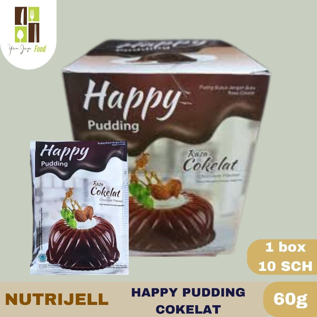 

SANS Nutrijell Happy Pudding Rasa Cokelat / Stroberi / Vanila / Taro 60g 1 BOX/10 SCH