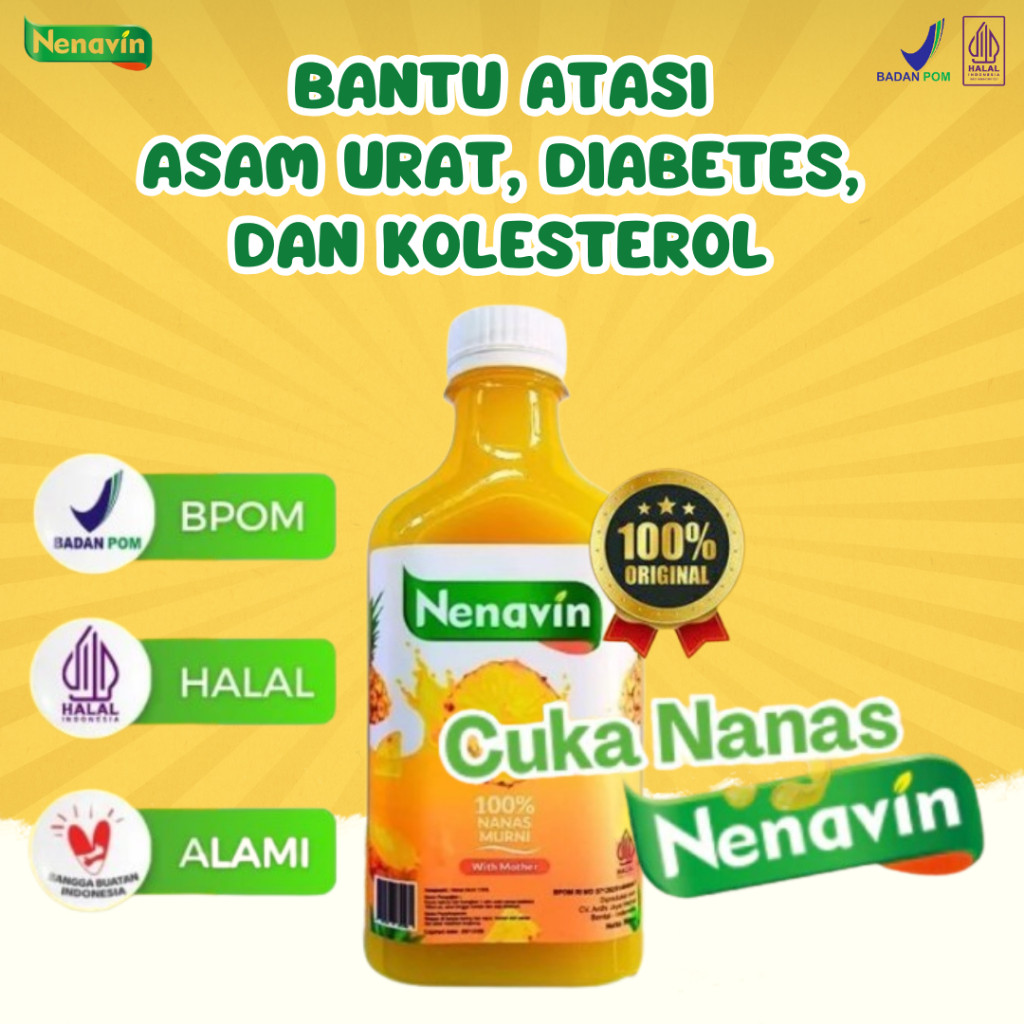 

NENAVIN PAKET 1 BOTOL - CUKA NANAS SOLUSI BANTU ATASI DIABETES KOLESTEROL ASAM URAT GULA DARAH BEST