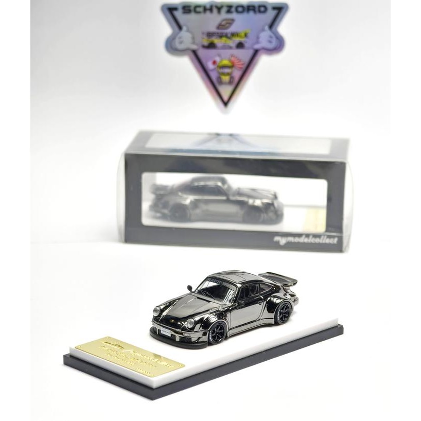 Terlaris Modelcollect Porsche Rwb 930 Ducktail Limited Edition Classic Sports Electroplate Gun Metal