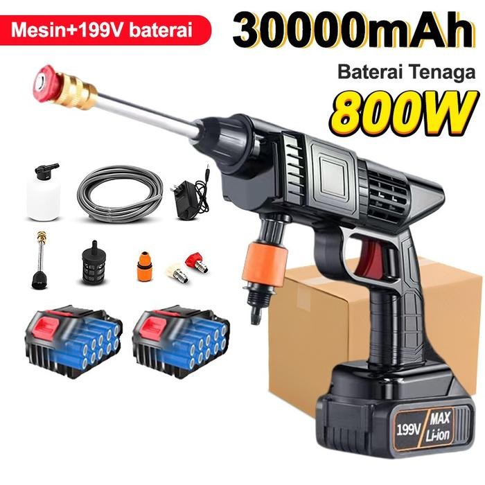 Alat Cuci Mobil Jet Washer Water Spray Gun Cordless Portable Wireless