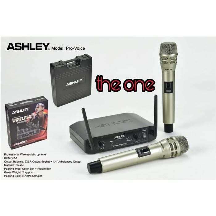 MIC WIRELESS ASHLEY PRO VOICE /VOICE 1 (handle) original produk