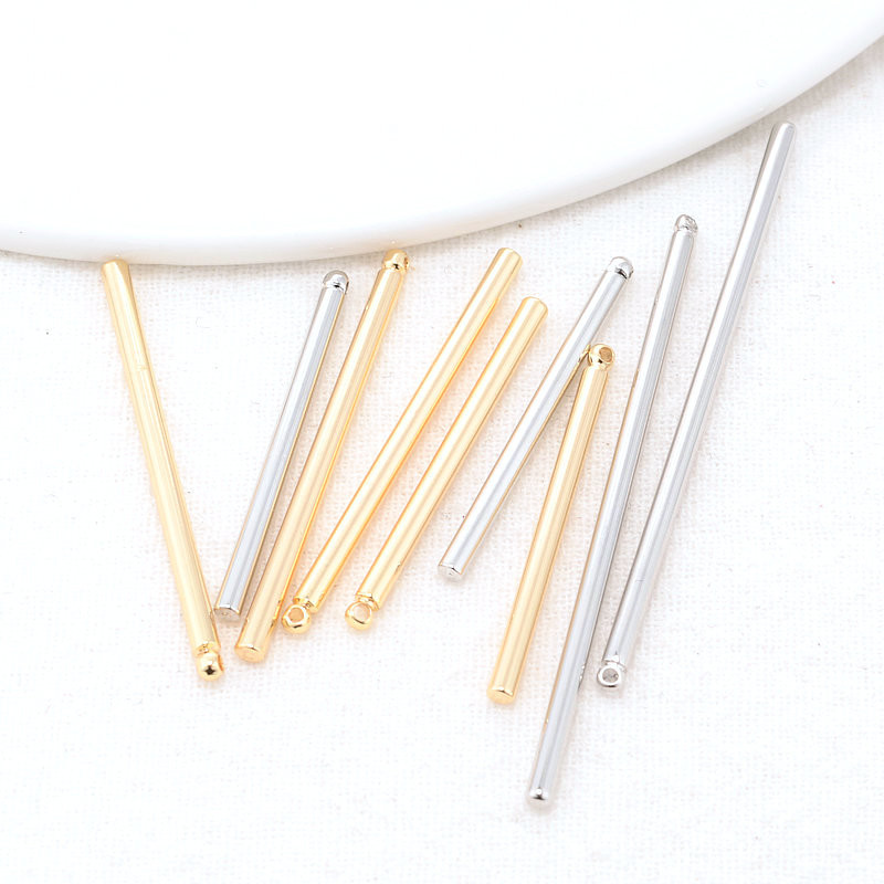 30MM 35MM 50MM 14K Warna Emas Kuningan Tongkat Jimat Liontin Perhiasan Pembuatan Persediaan Diy Temu