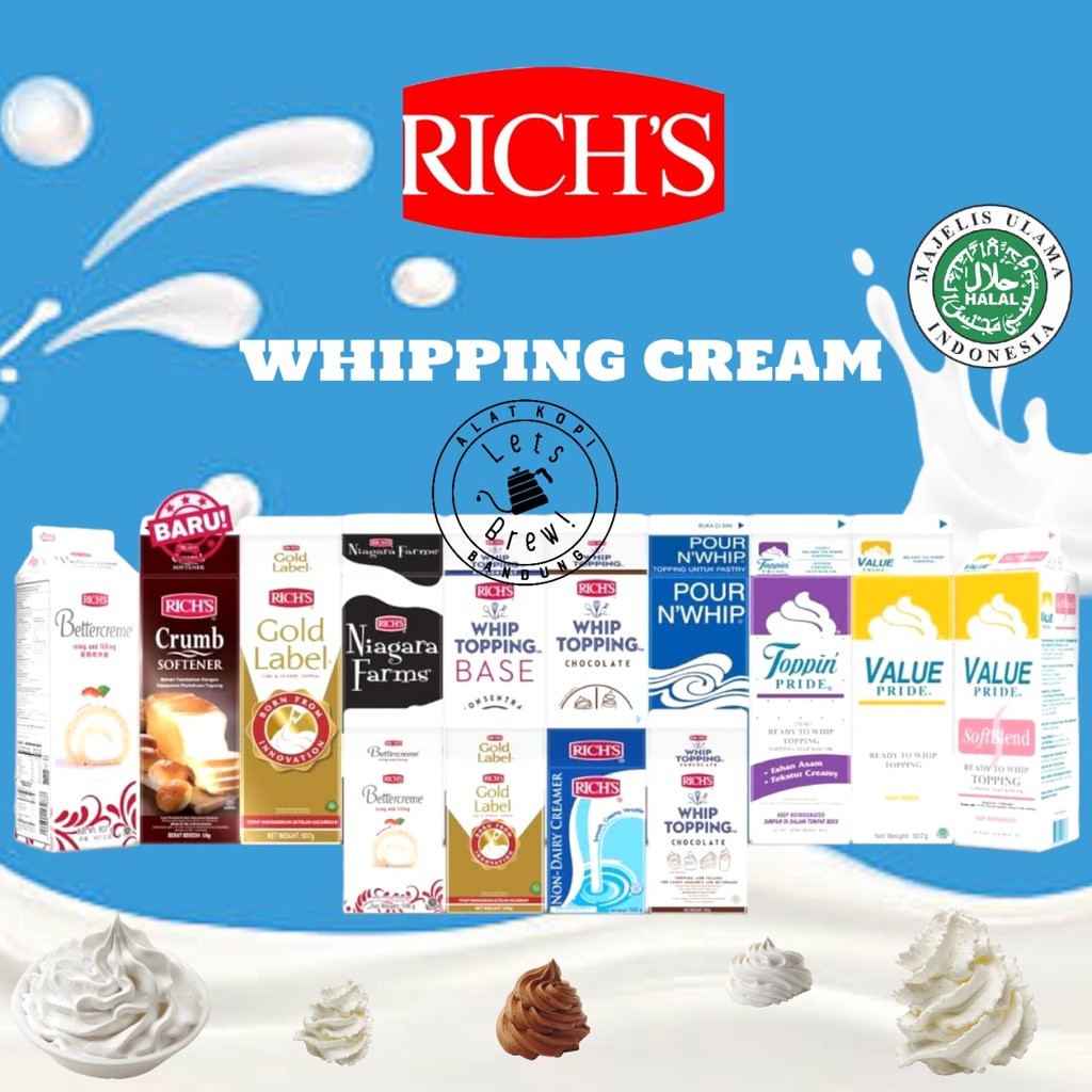 

RATU RICHS WHIPPING CREAM 907GR / RICHS WHIPING KRIM 907 GR