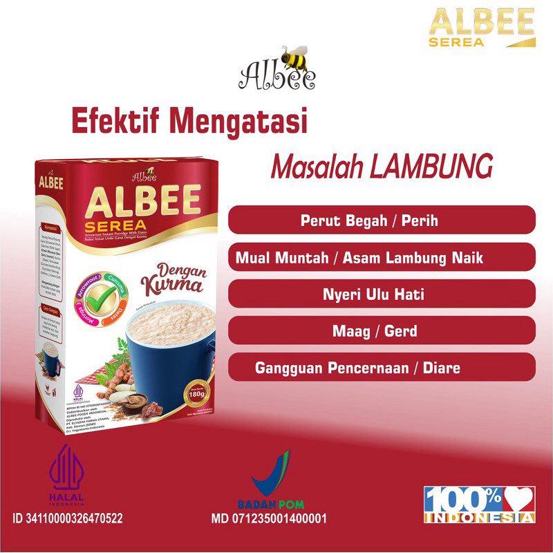 

RATU ALBEE Sereal Umbi Garut Dengan Kurma Maag Asam Lambung & Gerd Makanan Sarapan Sereal Pati Umbi