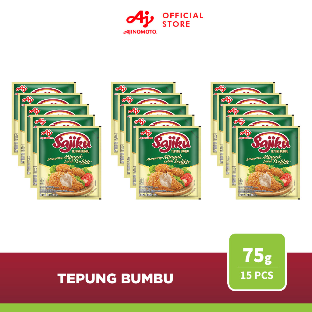 

Sajiku Tepung Bumbu Menyerap Minyak Lebih Sedikit 75g (15pcs)
