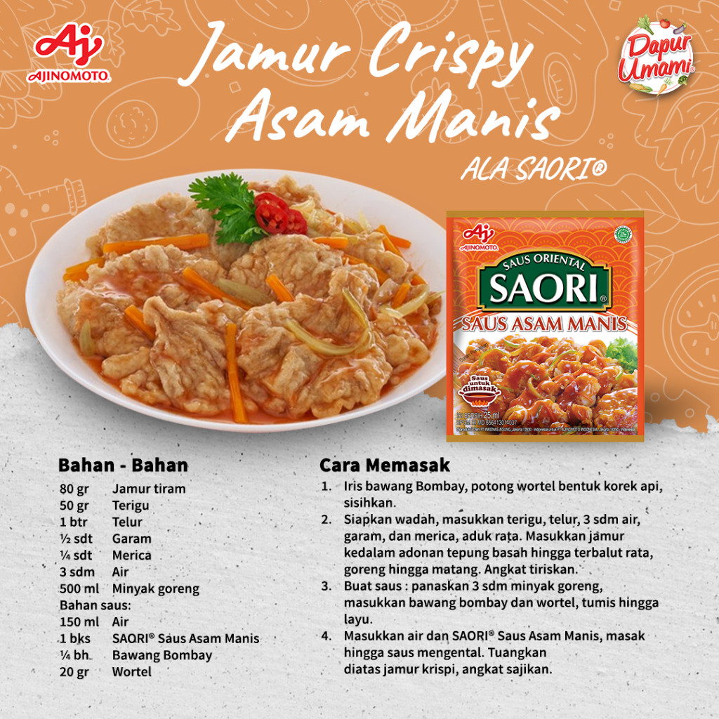 

SA Saus Asam Manis ental Sachet 25 ml (20 pcs)