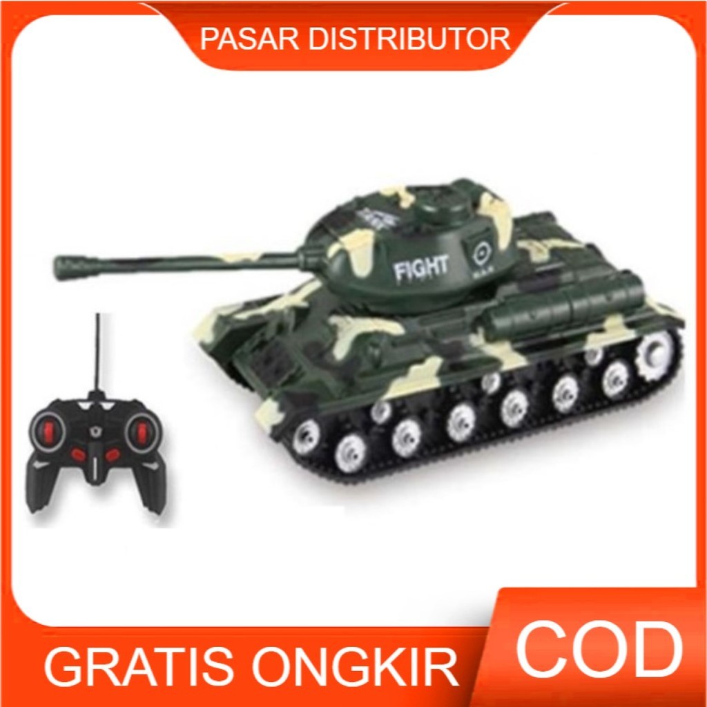 Mainan Anak RC TANK REMOTE CONTROL Tank RC Ada Lampu & Suara Tank RC