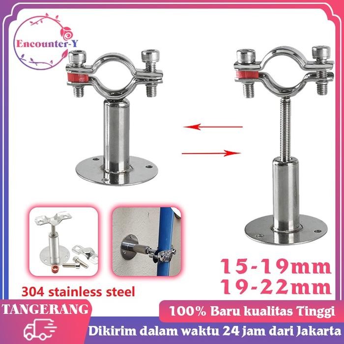 Clamp Pipa Holder adjustable pipe clamp Stainless klem gantung pipa
