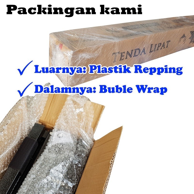 viral Tenda Lipat 2x2 Lengkap Dinding Mika Motif Jendela