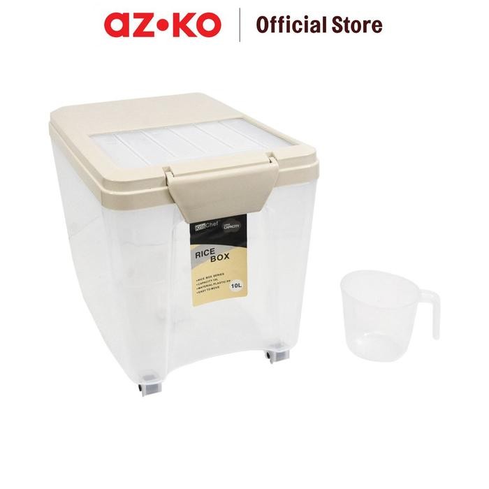 

AZKO Kris 10 Ltr Tempat Beras - Cokelat