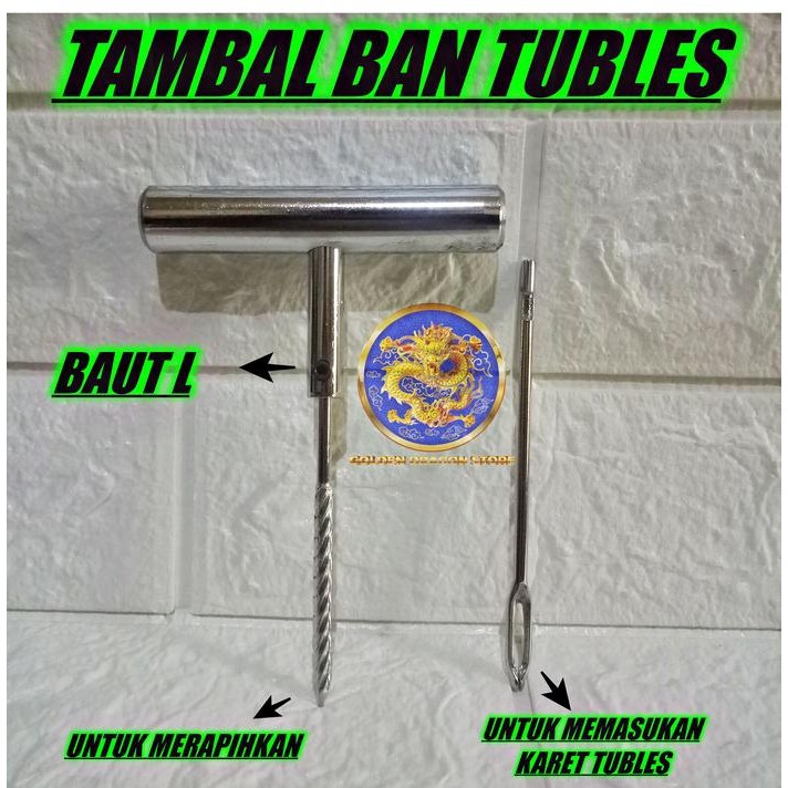 Alat Tambal Ban Tubeless gagang besi / Alat tambal ban tubeles