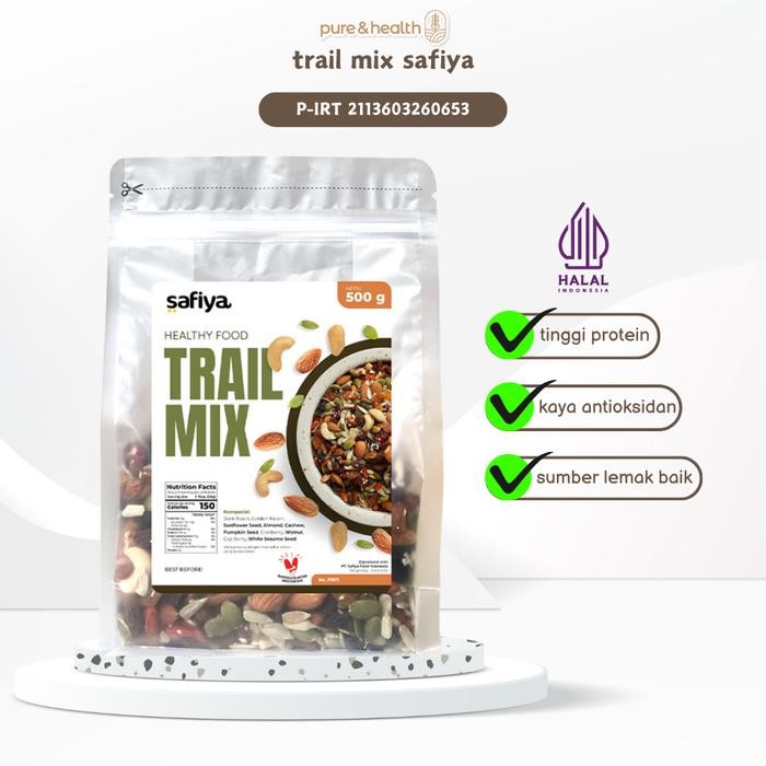 

JTTOP" TRAIL MIX SAFIYA 500 GR - CAMILAN ENAK, GURIH, DAN PRAKTIS BPOM