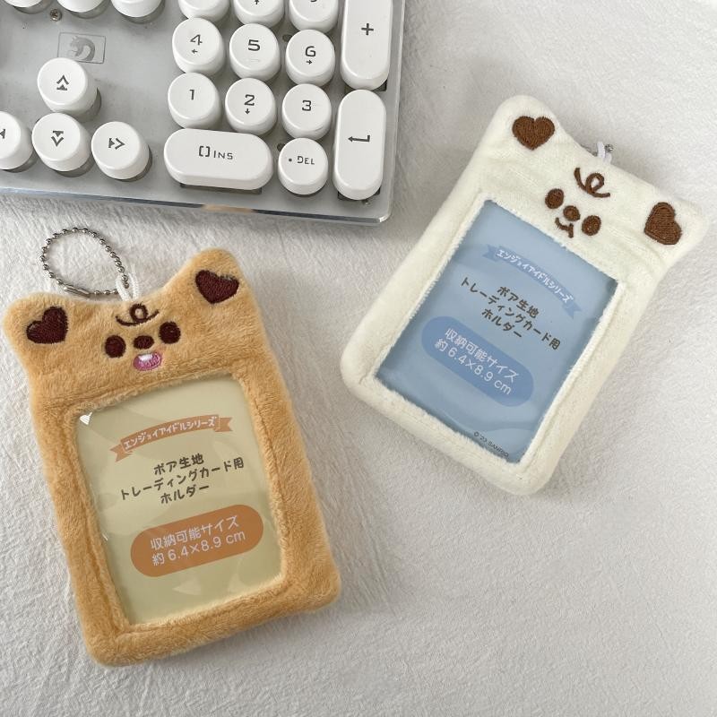 

Drozenb Bear Plush Photocard PC Korea Kartu Bear Fluffy PC Holder Photocard Gantungan Card