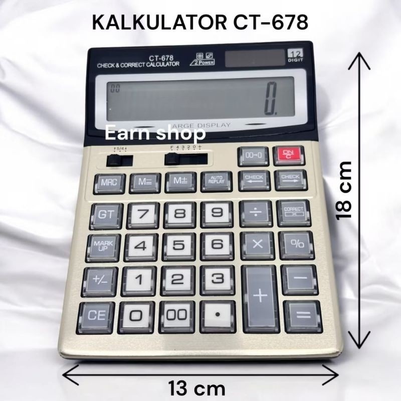 

Kalkulator Dagang Ct 678 Kalkulator 12Digit Tombol Mika