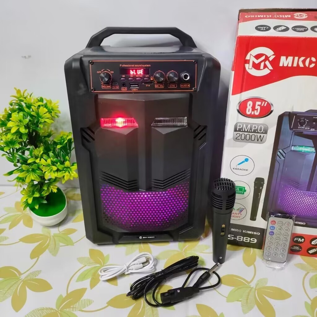 RB2233 Speaker bluetooth portable QS-889 8,8inc free mic