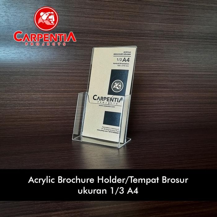 

CARPENTIA BROCHURE HOLDER ACRYLIC/TEMPAT BROSUR AKRILIK - 1/3 A4 - TIPE A BENING