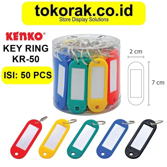 

KEY RING KENKO GANTUNGAN KUNCI LABEL NAMA KR 50 PCS NAME TAG KR50