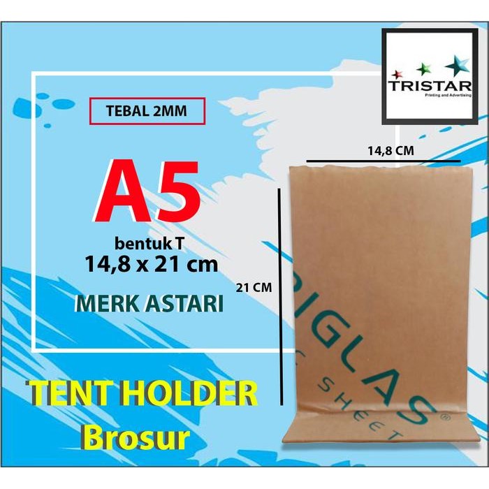 

AKRILIK / ACRYLIC MC HOLDER STANDING A5 / TEMPAT BROSUR A5