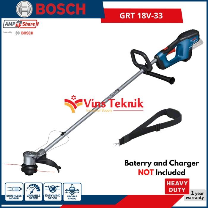 ___ Mesin Potong Rumput Baterai Grass Trimmer Cordless GRT18V-33 Bosch GRT 18V-33