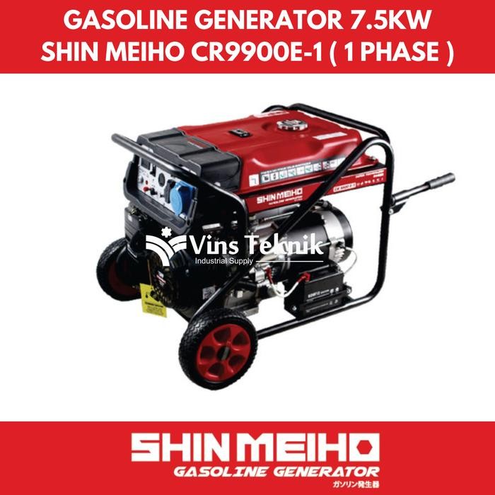___ Genset Listrik SHIN MEIHO CR 9900 E Gasoline Generator 7.5KW CR9900E-1
