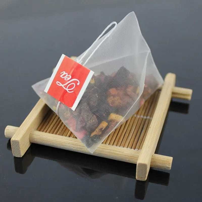 Tea Bag Pyramid Empty Nylon / Kantong Teh Pyramid Bahan Nylon Food Grade Isi 1 Pcs