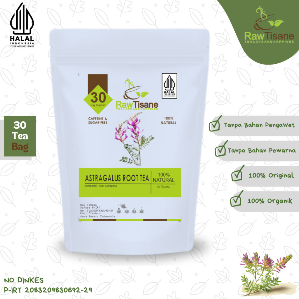 

RAW TISANE Astragalus Root Tea : Huang Qi Astragalus Membranaceus Isi 30 Tea Bag