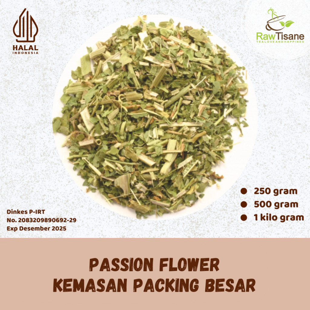 

RAW TISANE Dried Passion Flower Tea / Teh Bunga & Daun Markisa Isi 1 Kg