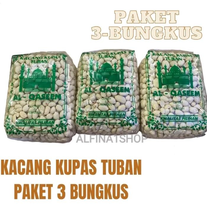 

kacang kupas 3 bungkus kemasan +- 250 gram New