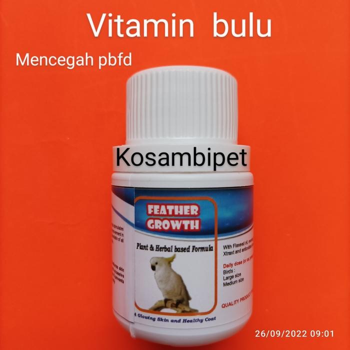 Asli.. Vitamin Bulu - Vitamin Bulu Burung Kakaktua - Mengatasi Pbfd ,