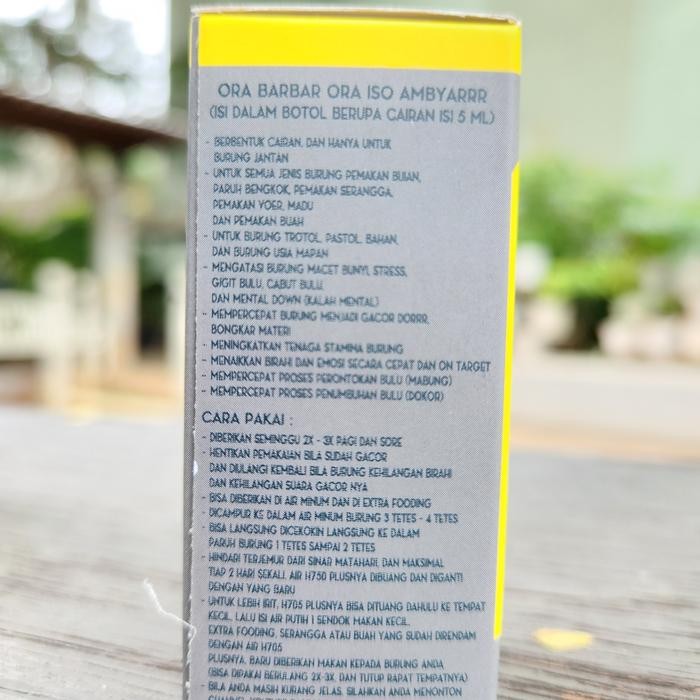 Gass. H705 Plus (Vitamin Penggacor Burung Harian & Burung Lomba)