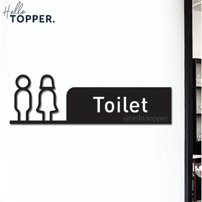 

Sign Akrilik Toilet Restroom Acrylic Signage Hollow UV Print