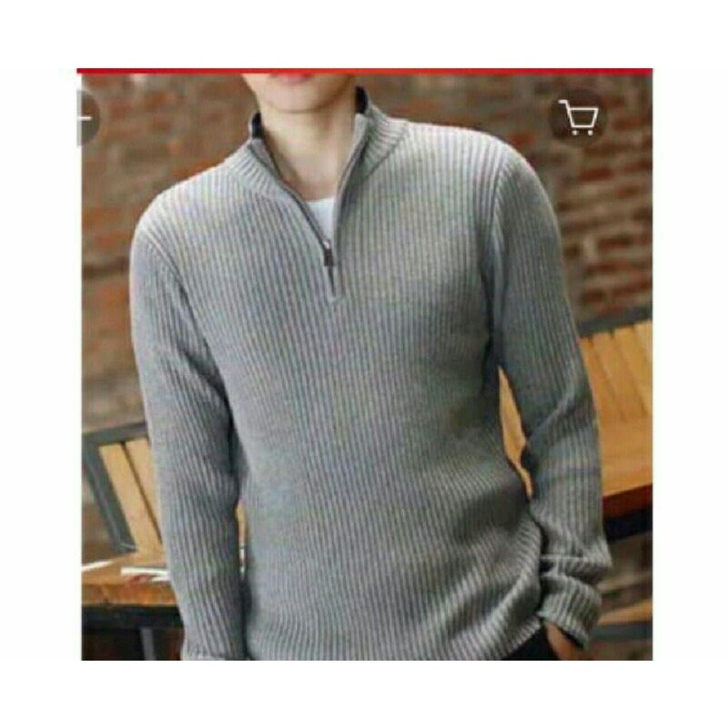 Vall Sweater Rajut Pria Resleting Dada Premium /RAJUT PRIA / SWEATER RAJUT