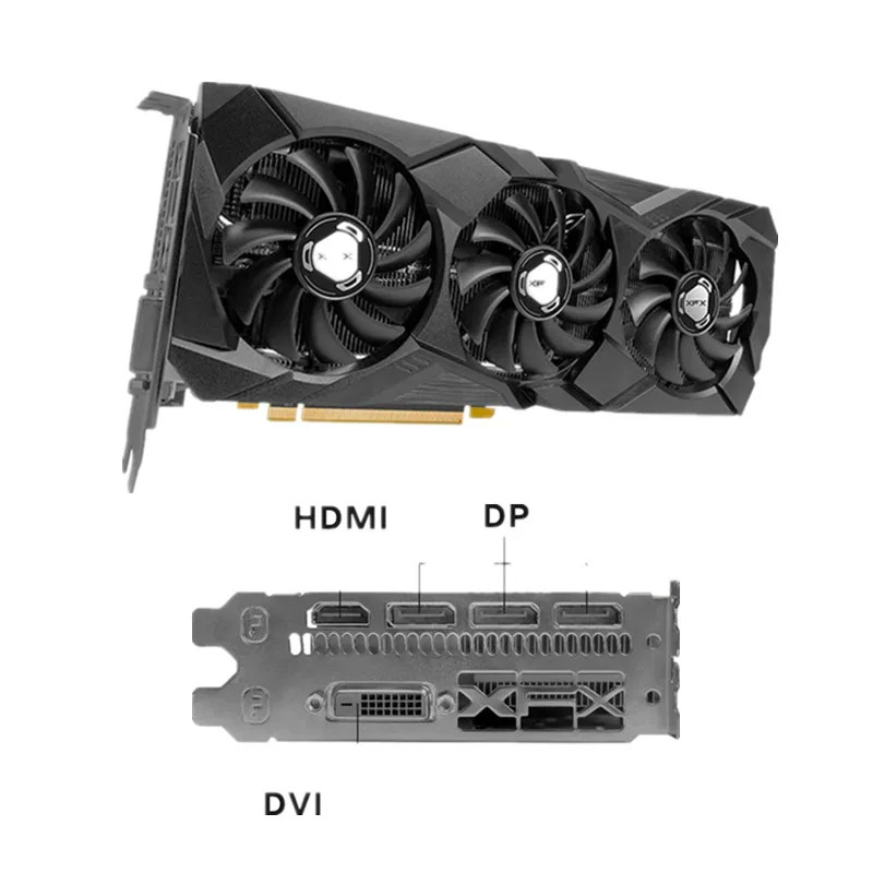 XFX-GPU Radeon AMD Radeon RX590 placa de vídeo, 8GB GDDR5 placas gráficas, GME 580, Desktop PC tela 
