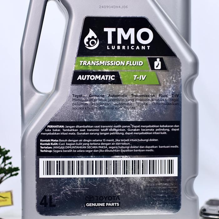 Oli Tmo Atf T4 4L - Tmo Atf T Lv 4L - Toyota Tmo Atf - Oli Transmisi Kode 087