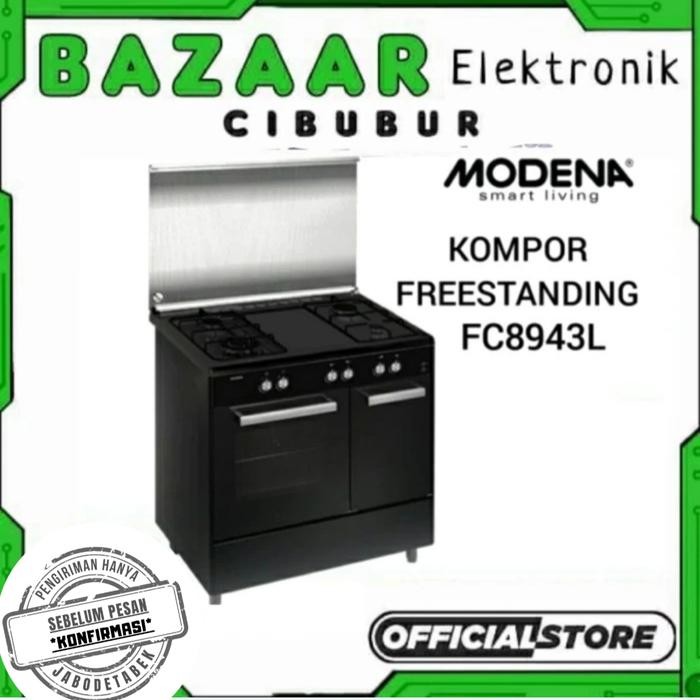 Mo Kompor Freestanding Modena Fc8943L Fc-8943L 90Cm 4 Tungku