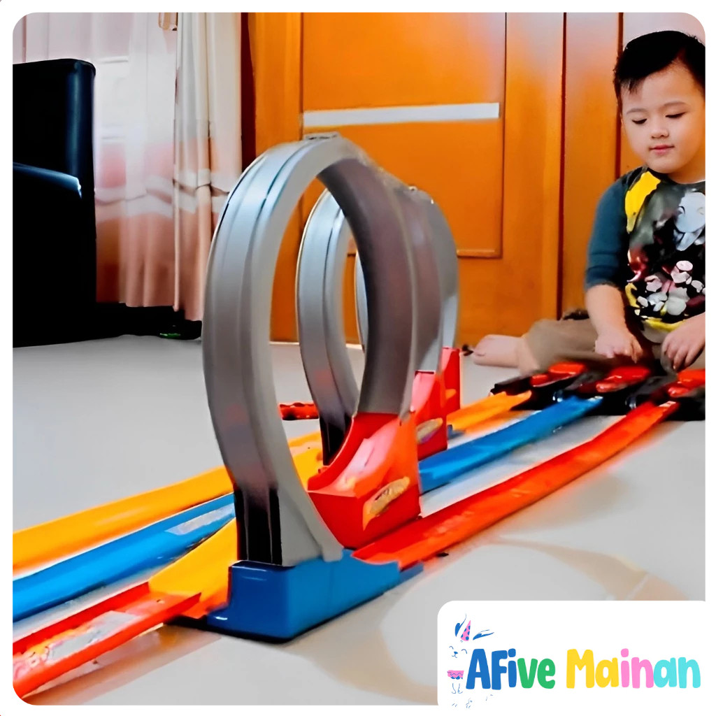 [Afive] Diecast Track Racing Jalanan Hot Wheels Panjang Hot Wheels Track Set Mainan Mobil Mobilan