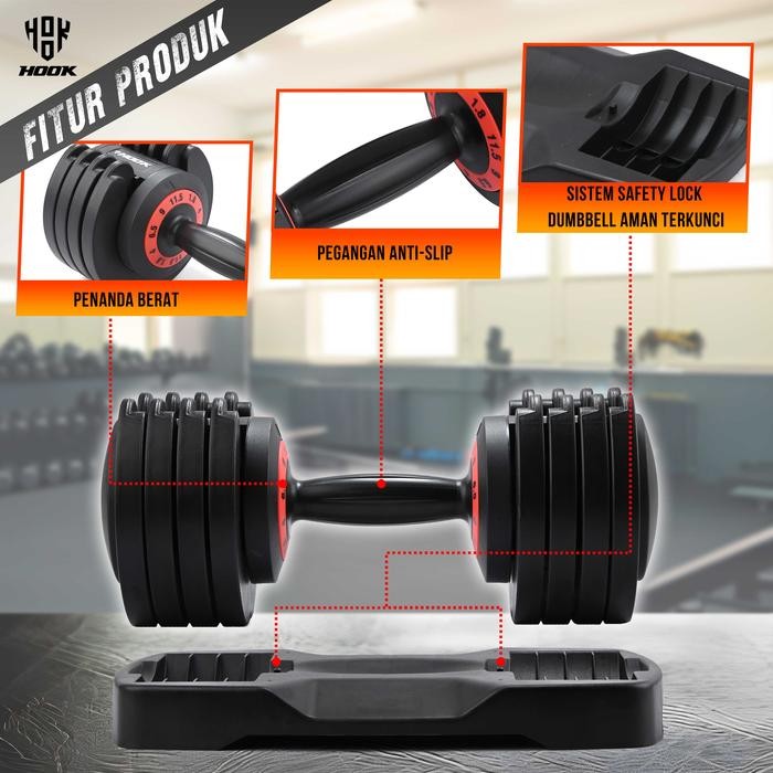 TERBARU.. BARBEL ALAT FITNES HOME GYM DUMBLE ALAT GYM DUMBBELL BARBLE SET 12KG