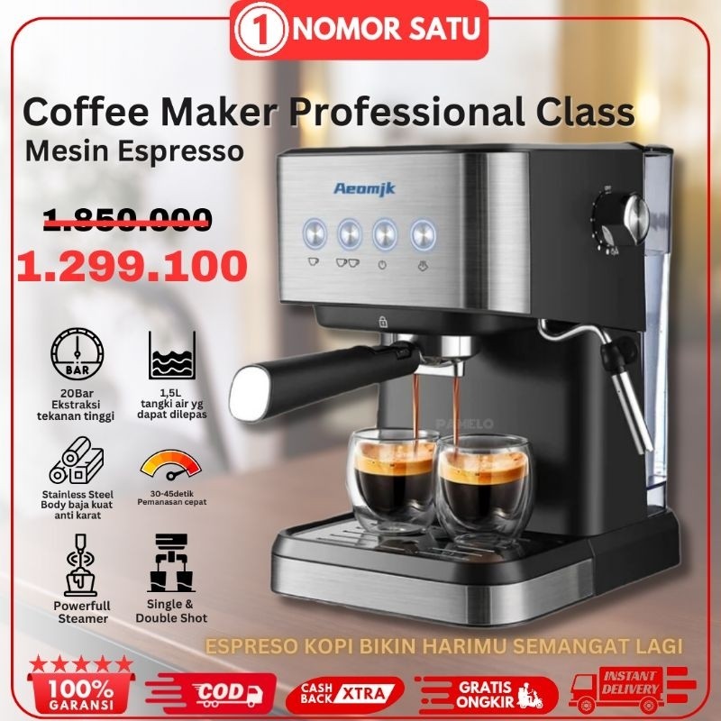 Mesin Kopi Otomatis Espresso 20 Bar Coffe Maker Profesional Express