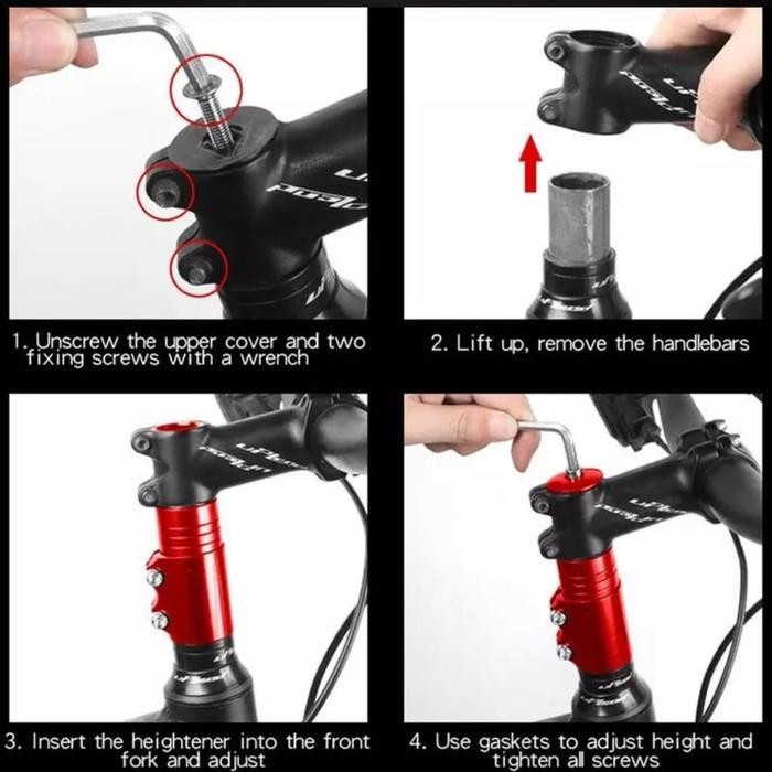 BURUAN,. PENINGGI STANG SEPEDA MTB FORK EXTENDER