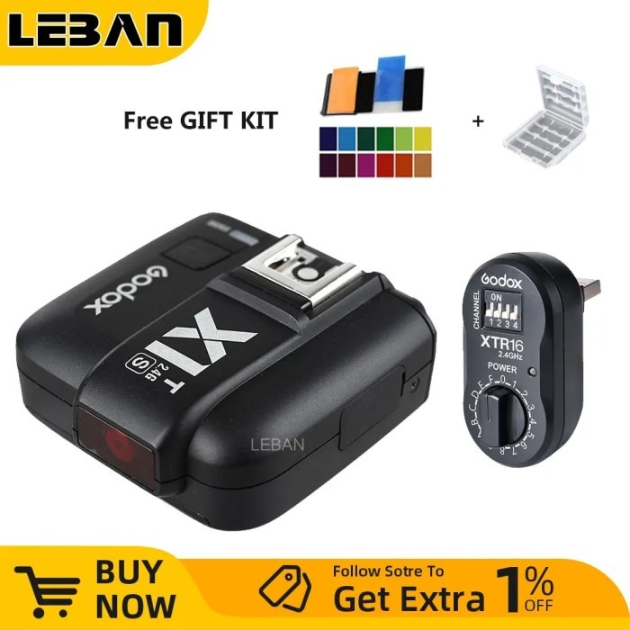Godox X1T-S TTL HSS 2.4G Flash Transmitter + XTR-16 USB Receiver Kit