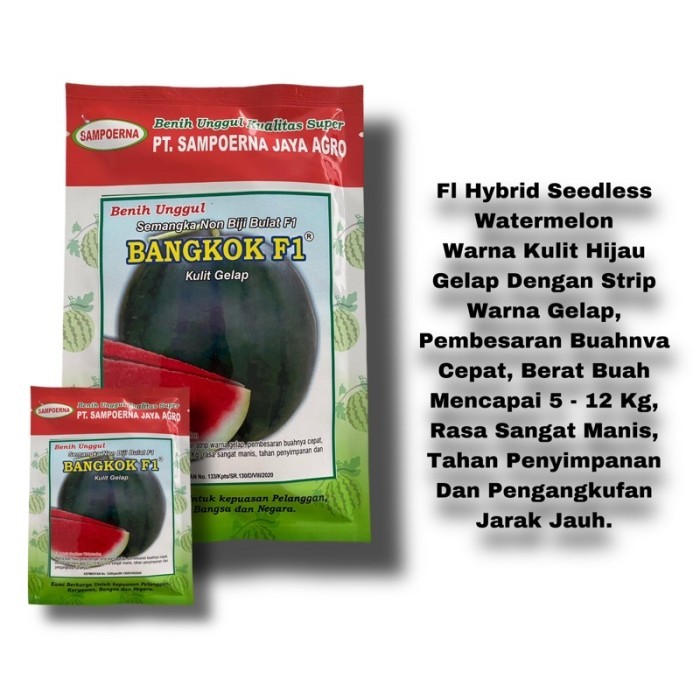setiap pembelian 100 bungkus Semangka Non biji bulat BANGKOK F1