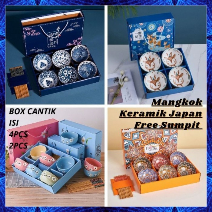 Mangkok set premium peralatan makan/Mangkok set keramik Souvenir