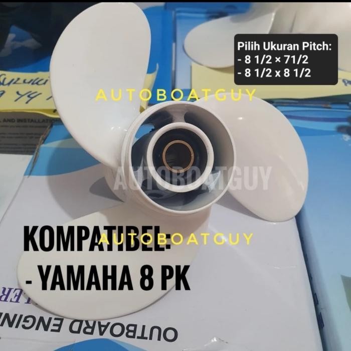 PROPELLER KIPAS BALING MESIN TEMPEL YAMAHA 6-8-9,9 PK/HP 81/2X 81/2 GRATIS ONGKIR