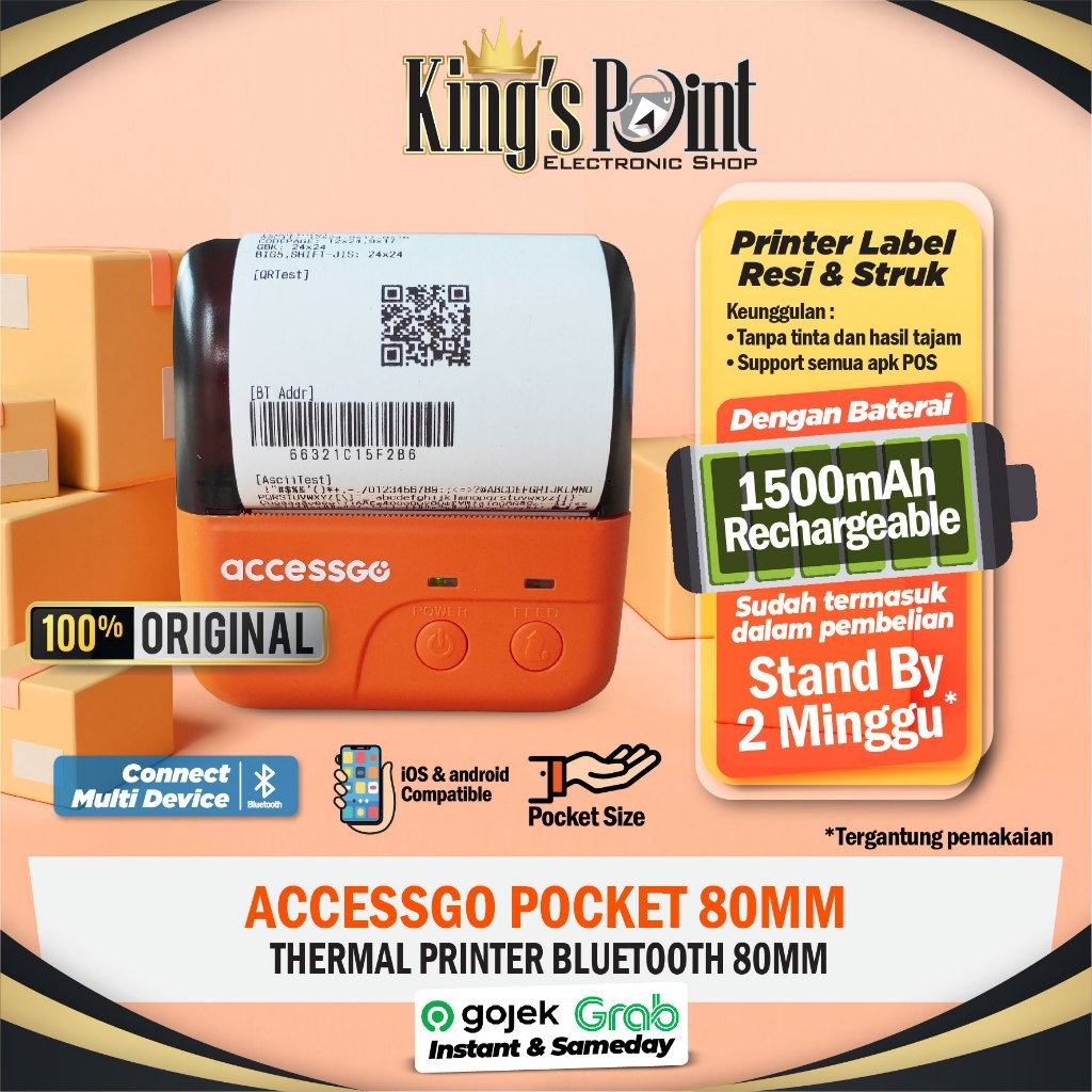 Accessgo Printer Thermal 80mm Bluetooth