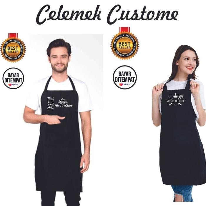 CELEMEK/APRON/RESTORAN/KOKI/MASAK/ CELEMEK MOTIF CUSTOM